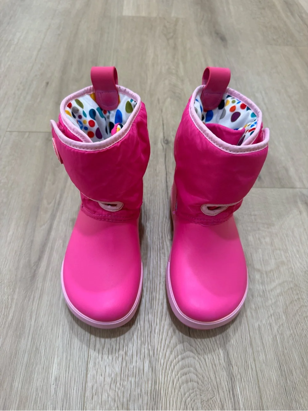 Crocs Pink Winter Boots Girls Size 2